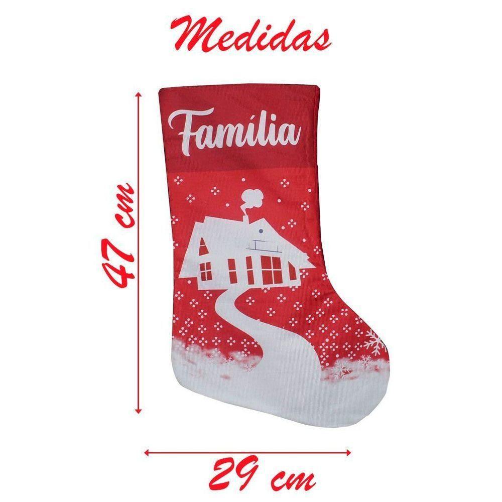 Kit 4 Botas Meias Enfeite Natalino Temático 47cm - 2