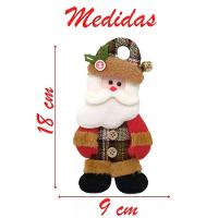 Enfeite árvore Natal Pendente Papai Noel Com Guizo 18cm - 2