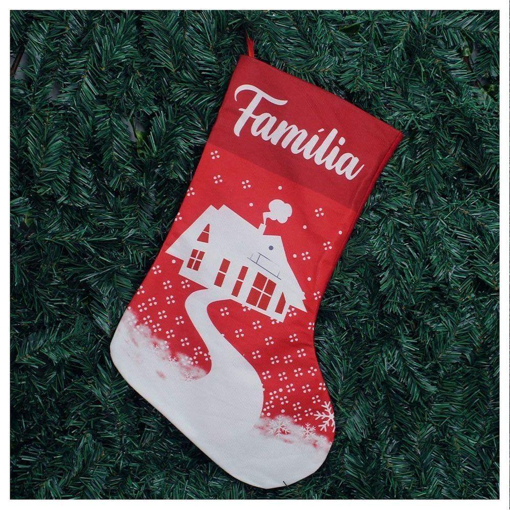 Decoração Bota Meia Enfeite Natalino Temático 47cm - 1