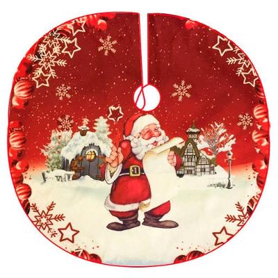 Saia Para árvore De Natal Temática Papai Noel Pinheiro 82cm