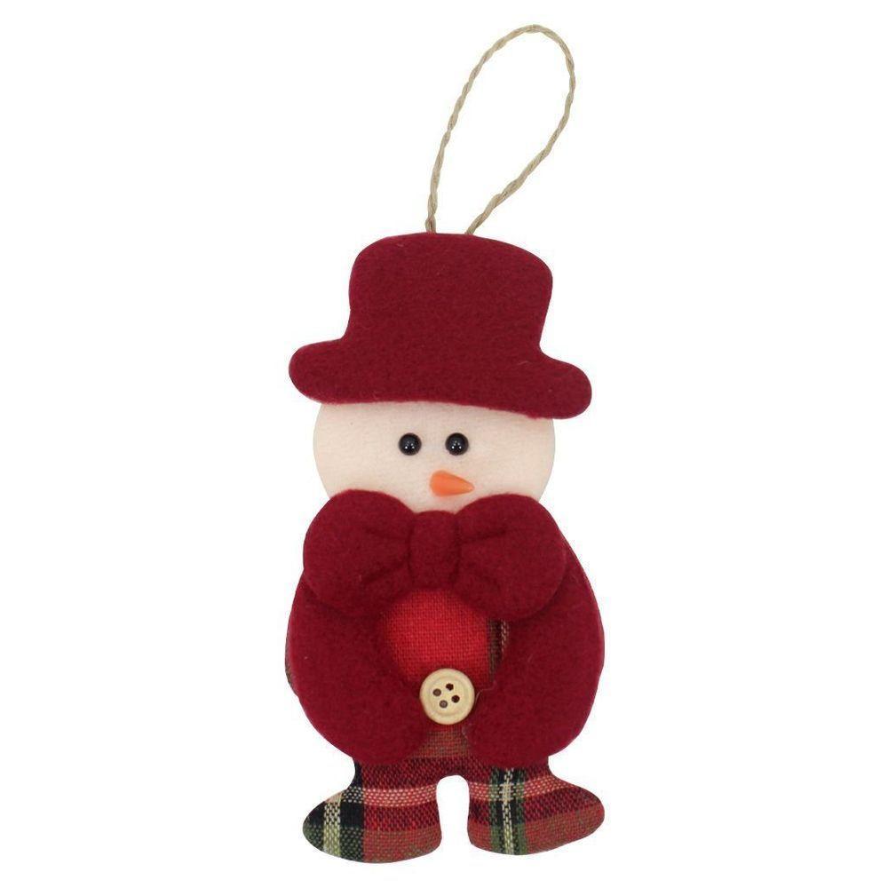Kit 18 Peças Enfeite árvore Natal Pendente Papai Noel Boneco De Neve 14cm - 3