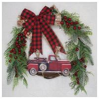 Guirlanda Natalina Enfeite De Porta Natal Carro 40cm - 1