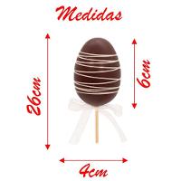 36 Ovos De Páscoa Chocolate Enfeite Decorativo Com Haste