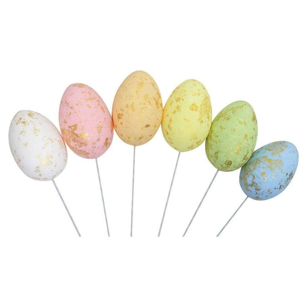 Enfeite Decorativo Ovo De Páscoa 30 Unidades Com Haste - 3