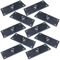 Kit 10 Chapinhas Reta Fixação Pés Palito Rosca 5/16 Zincada - 1