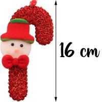 Kit 48 Enfeite Pendente De Natal Tecido 16cm Bengalas - 2