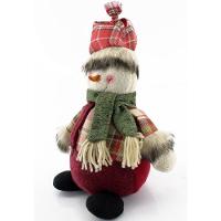 Boneco Natal Decorativo Boneco De Neve Tecido Xadrez 22cm - 4