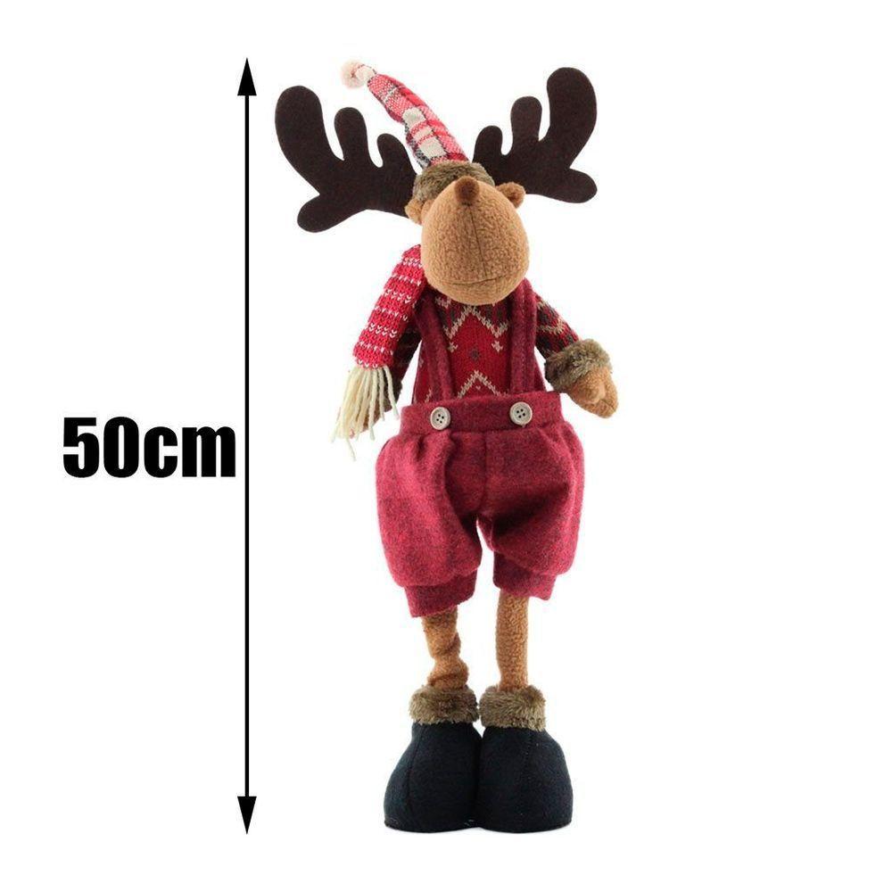 Trio Boneco De Neve Papai Noel Rena Decoração Natal 50cm - 3