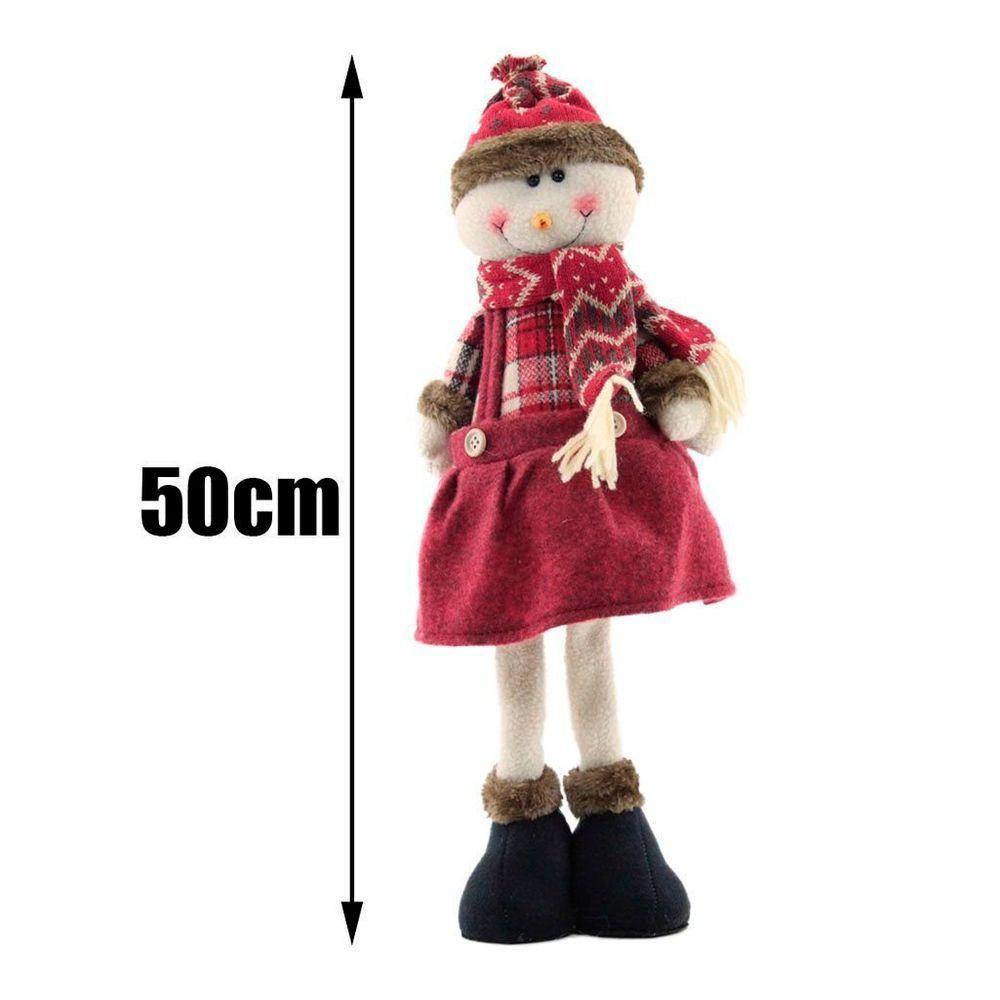 Trio Boneco De Neve Papai Noel Rena Decoração Natal 50cm - 4