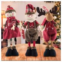 Trio Boneco De Neve Papai Noel Rena Decoração Natal 50cm - 1