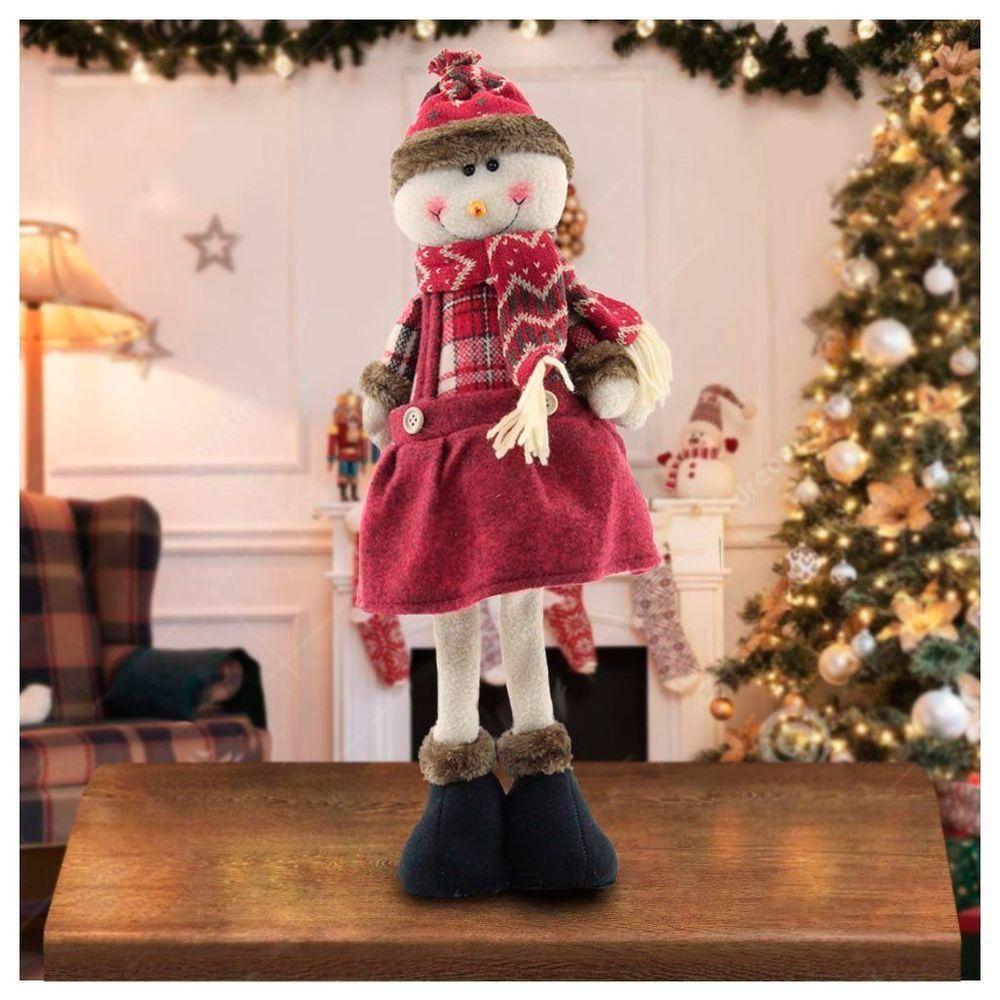 Boneco De Neve Decoração Natal Em Tecido 50cm - 1