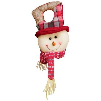 Enfeite De Porta Natal Boneco De Neve Feltro 33cm