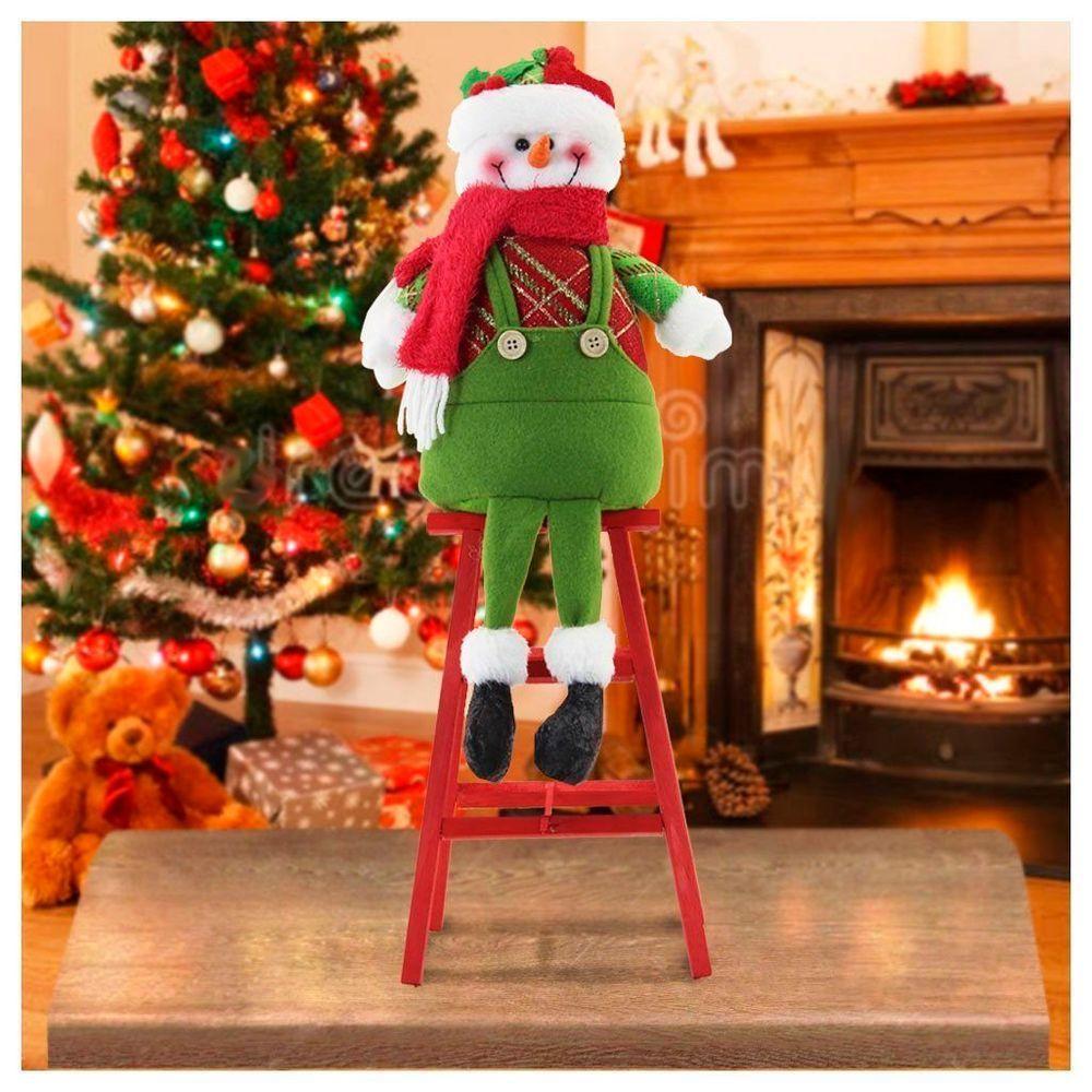 Boneco De Neve Natal Em Tecido Escada 51cm - 1