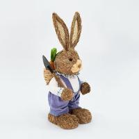 Coelho De Páscoa Enfeite De Palha Coelhinho Trabalhador 46cm - 2