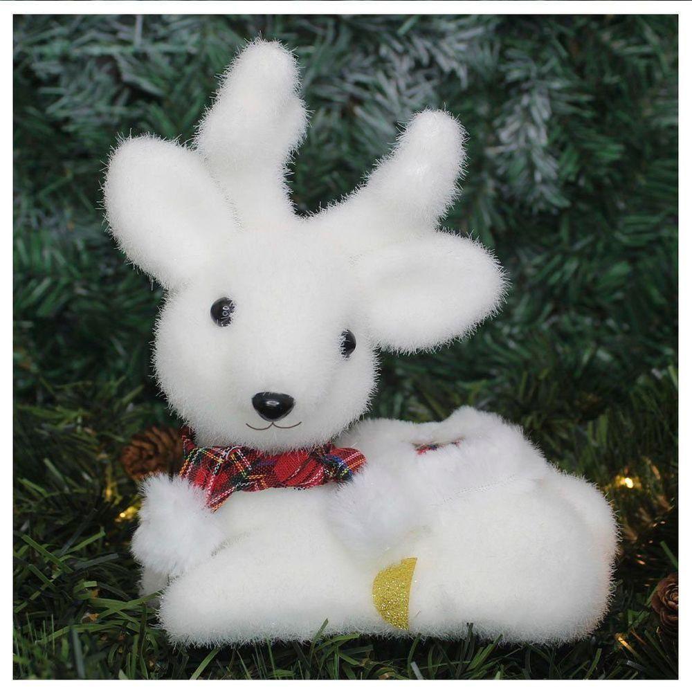 Kit 4 Bonecos De Natal Enfeite Natalino Rena Felpuda 20cm - 1