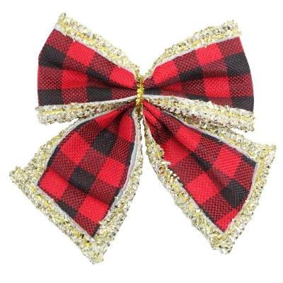 Enfeite árvore Natal Laço Lacinho Vermelho 3 Peças 11cm