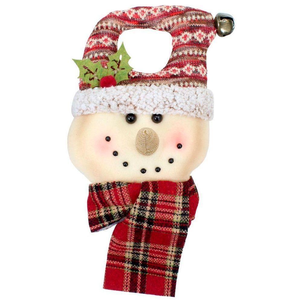 Decoração Enfeite Natal Boneco Neve Vermelho árvore De Natal 25cm - 1