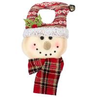 Decoração Enfeite Natal Boneco Neve Vermelho árvore De Natal 25cm - 1