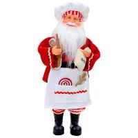Boneco Natal Papai Noel Cozinheiro Padeiro Chef Em Tecido 48cm - 1