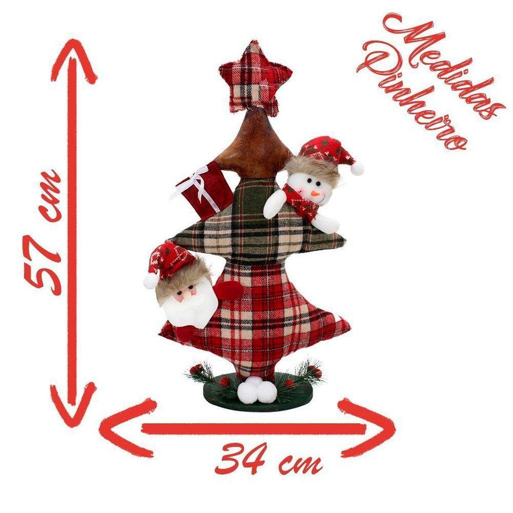 Decoração Enfeite Natal Papai Noel árvore Natalina 57cm - 2