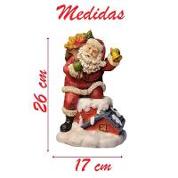 Decoração Enfeite Natal Papai Noel Na Chaminé Com Led 26cm - 3