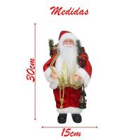 Boneco De Natal Papai Noel Tecido Lampião 30cm - 3