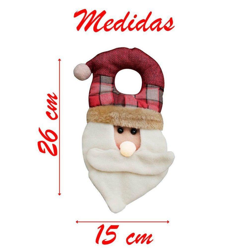 Enfeite De Porta Natal Papai Noel Feltro 26cm - 2