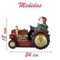 Decoração Enfeite Natal Boneco De Neve No Trator Com Led 18cm - 4