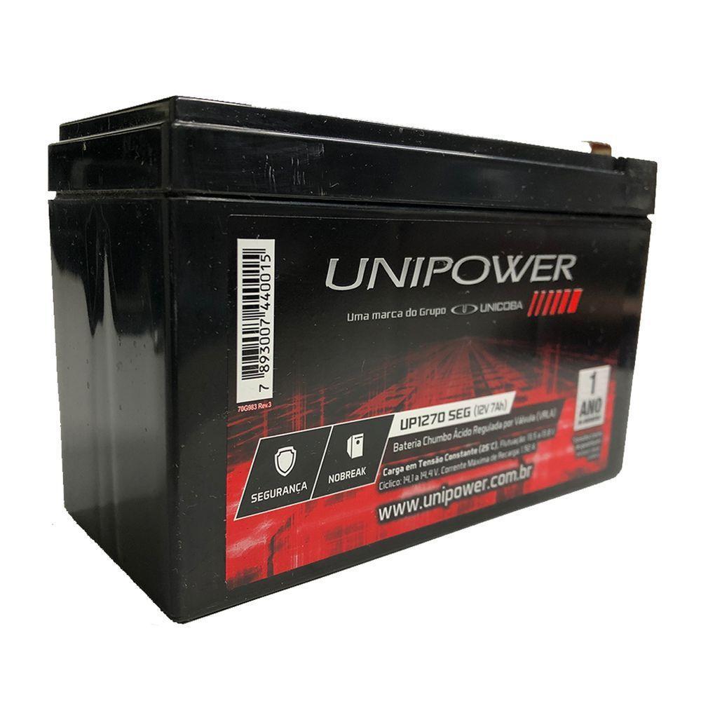 Bateria Unipower Para Segurança-nobreak Up1270seg 12v 7.0ah - 1