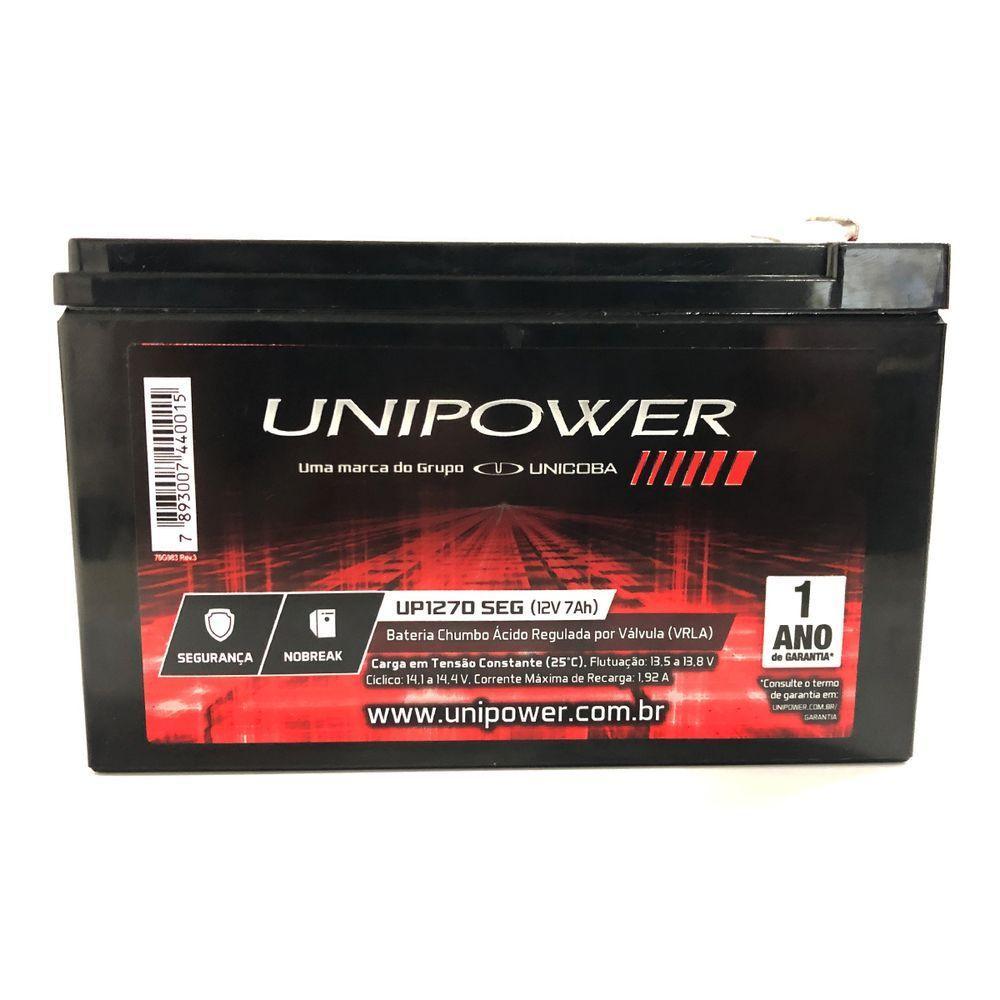 Bateria Unipower Para Segurança-nobreak Up1270seg 12v 7.0ah - 4