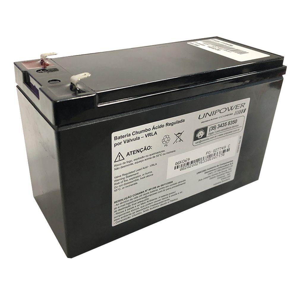 Bateria Unipower Para Segurança-nobreak Up1270seg 12v 7.0ah - 7