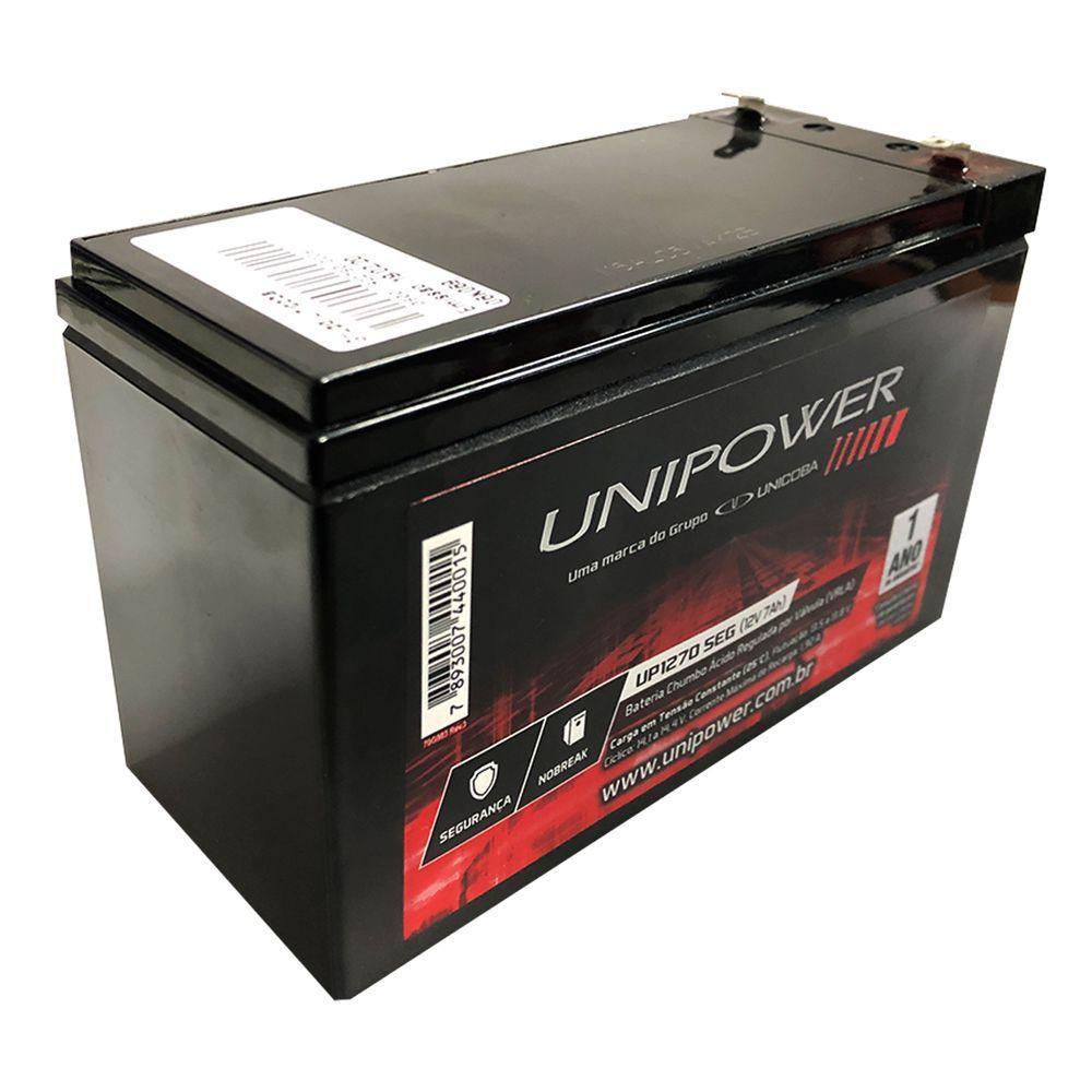 Bateria Unipower Para Segurança-nobreak Up1270seg 12v 7.0ah - 9
