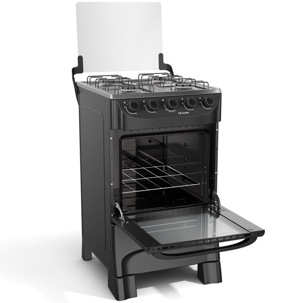 Fogão Mueller 4 Bocas Preto Fosco Acendimento Manual Mfi4ba - 3