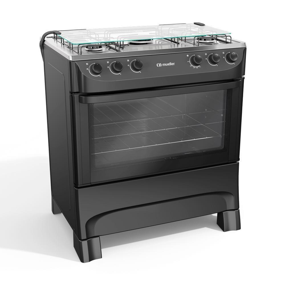 Fogão Mueller 5 Bocas Preto Fosco Acendimento Manual Mfi5ba - 6