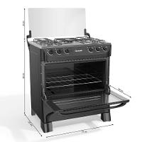 Fogão Mueller 5 Bocas Preto Fosco Acendimento Manual Mfi5ba - 5