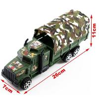 Brinquedo Carreta Fricção Caminhão Militar Camuflado Com Lona - 2