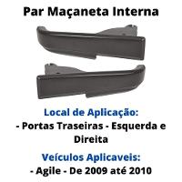 Par Maçaneta Interna Puxador Tras Dir Esq Agile 2009 2014 - 4