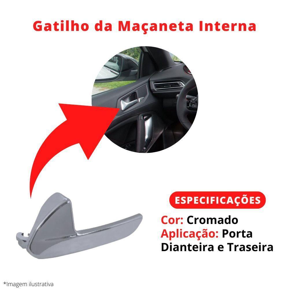 Par Maçaneta Interna Gatilho Dianteira Traseira Peugeot 308 - 3