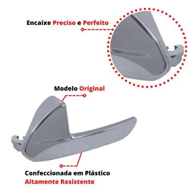 Kit 4 Maçaneta Interna Gatilho Puxador Peugeot 308 17 A 2021