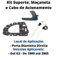 Kit Cabo Aciona Suporte Maçaneta Diant Dir Gol G3 94 A 05 - 3