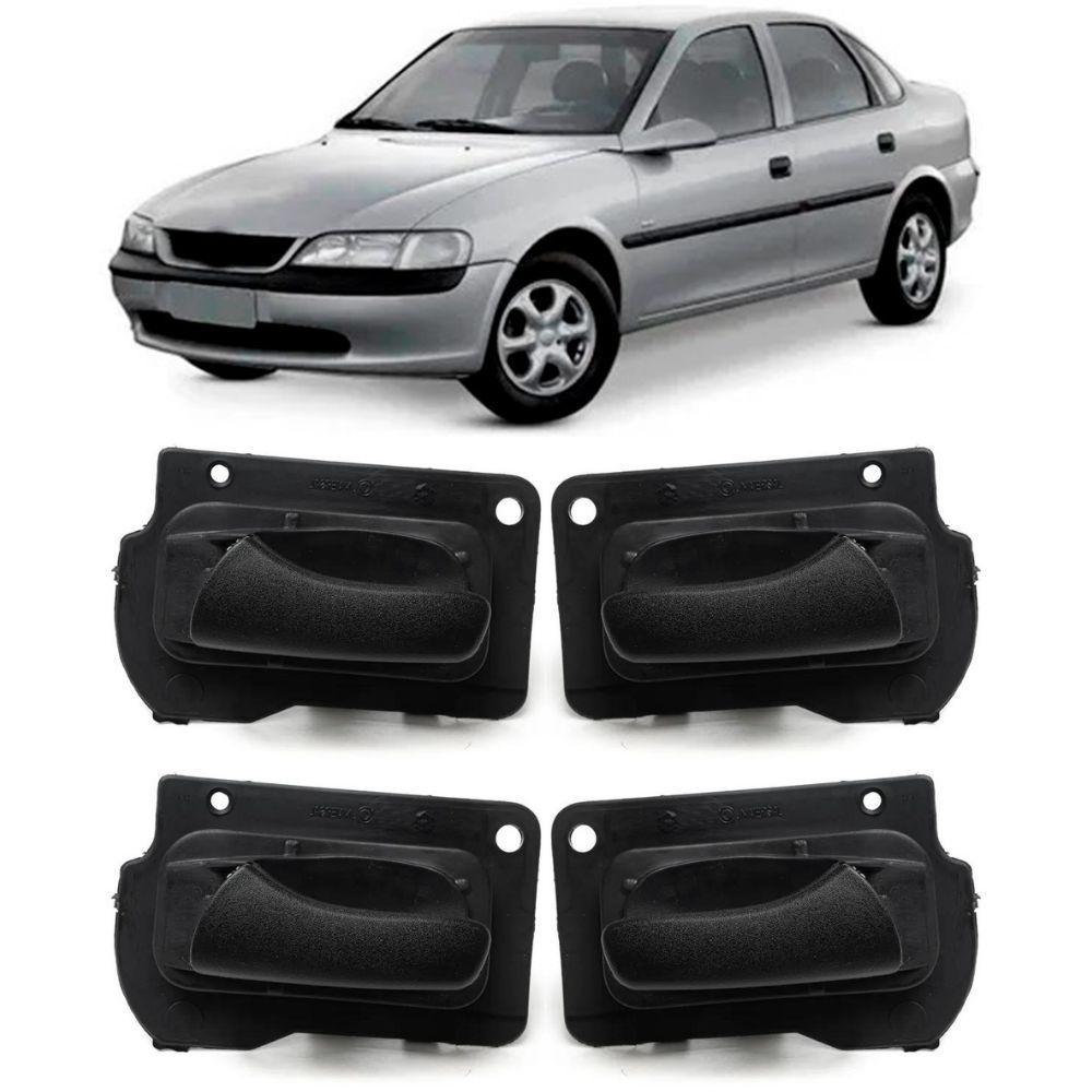 Kit 4 Maçanetas Internas Preta Vectra Até 05 Classic Após 10 - 1