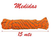 Kit 2 Cordas Laranja Para Amarrar Lona De Caminhão Em Poliéster 15 Metros - 2