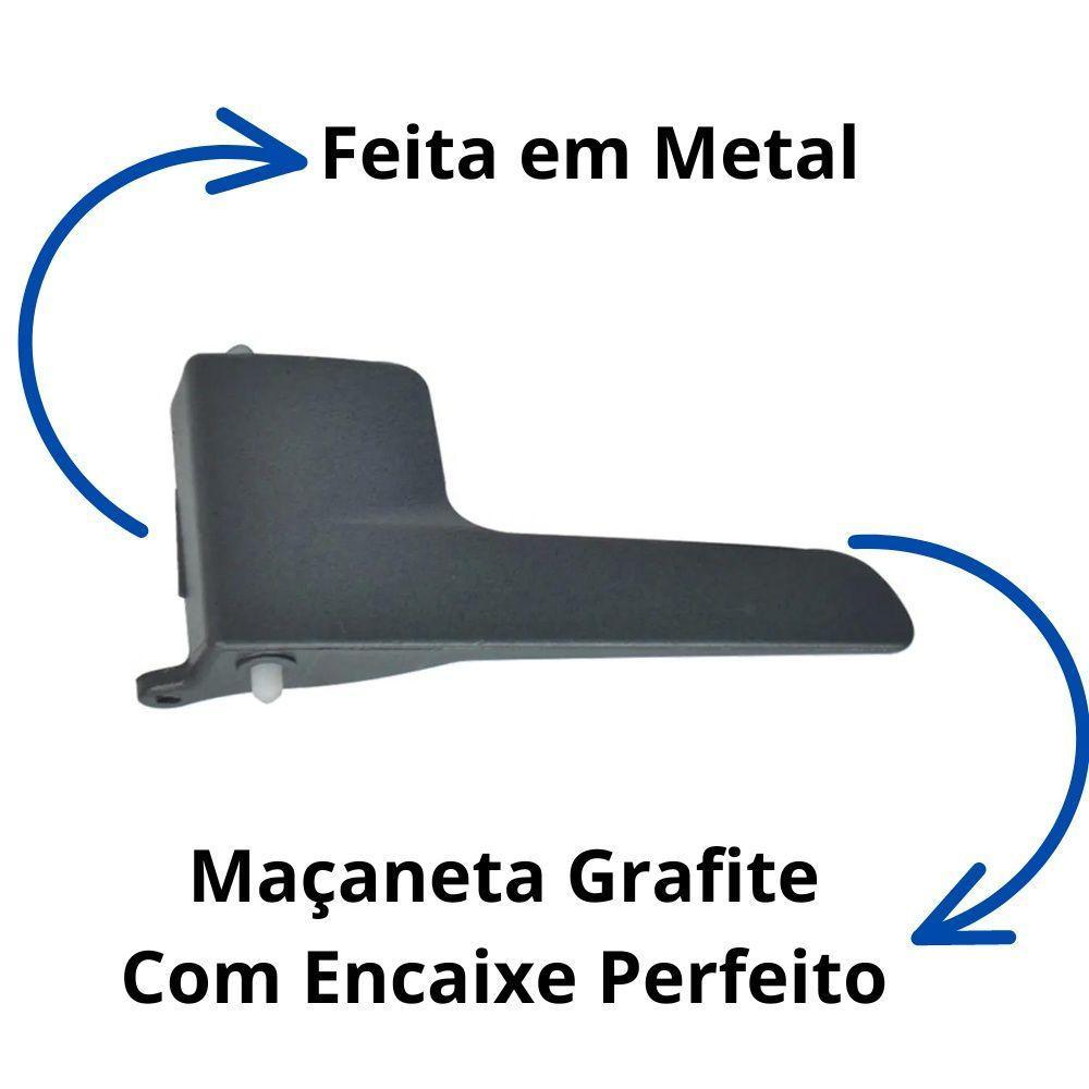 Par Maçaneta Interna Gol G4 Grafite Metal Fox De 2003 A 2009 - 3