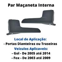 Par Maçaneta Interna Gol G4 Grafite Metal Fox De 2003 A 2009 - 4