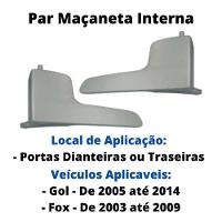 Par Maçaneta Gol G4 2 Portas Interna Prata E Fox 2003 A 2009 - 3