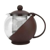 Chaleira Bule De Vidro E Plástico Para Chá Com Infr Interno 750ml - 1