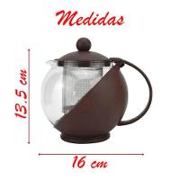 Chaleira Bule De Vidro E Plástico Para Chá Com Infr Interno 750ml - 3