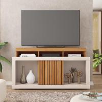 Bancada Rack Para Tv Até 55 Polegadas Marrom Frost Caemmun - 7