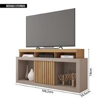 Bancada Rack Para Tv Até 55 Polegadas Frost Marrom Caemmun