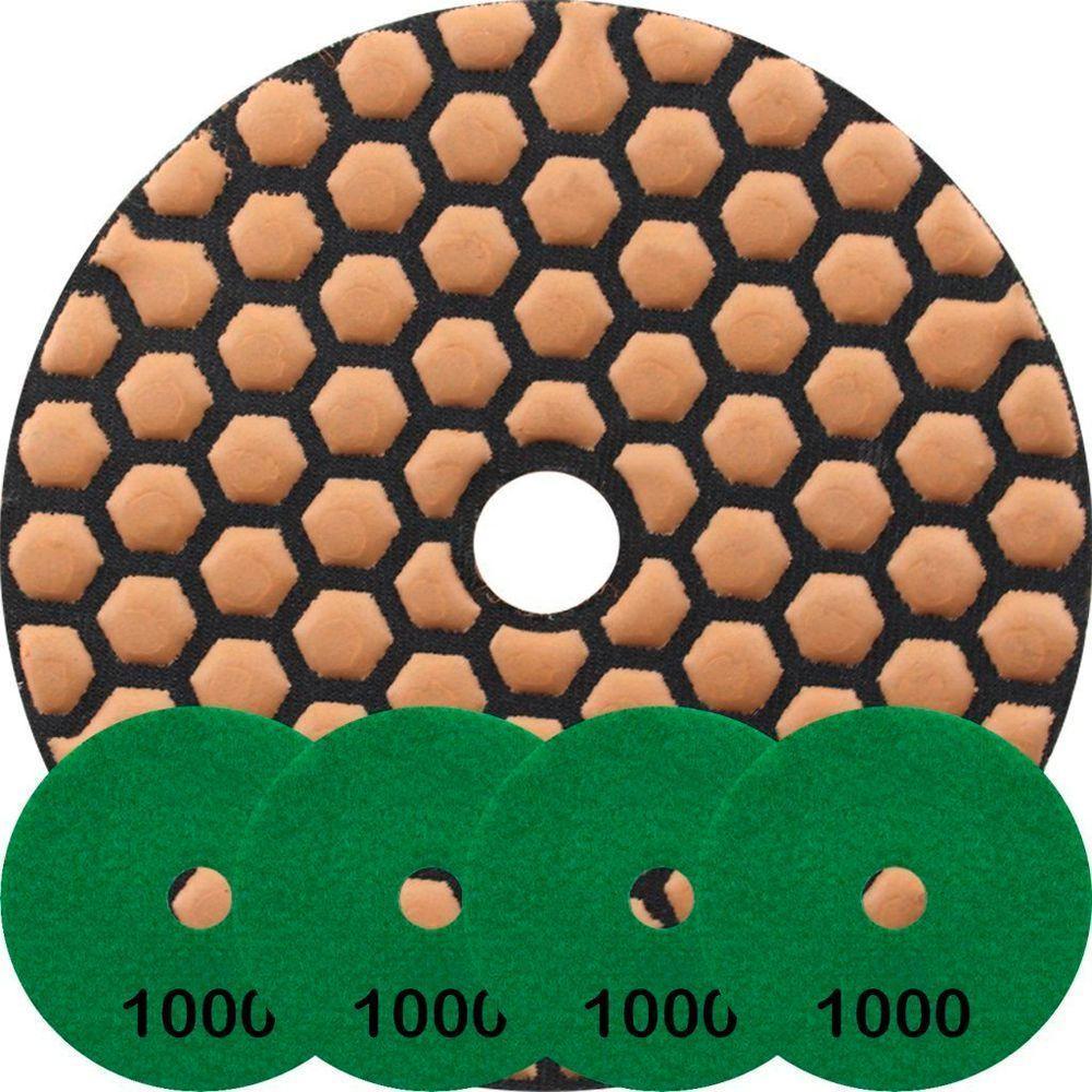 Kit 4 Disco Lixa Polimento A Seco Mármore 10 Cm Grão 1000 - 1